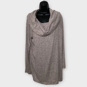 Chico's Saige Soft Blend Long Sleeve Tunic Top Rocky Mt Taupe Size XL/16